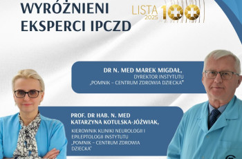 Specjaliści z IPCZD ponownie na Liście Stu najbardziej wpływowych osób w polskiej medycynie