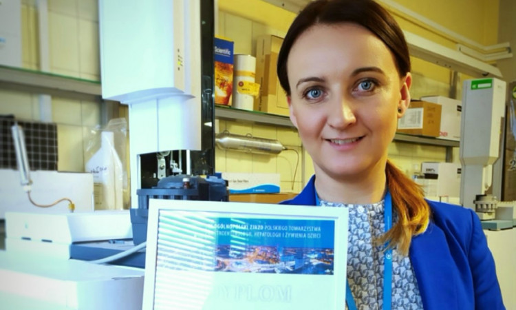 Nagroda za pracę "Czy białko I-FABP może być wczesnym markerem celiakii u dzieci z cukrzycą typu 1?" dla Pani Agnieszki Ochocińskiej