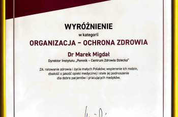Dyrektor IPCZD z prestiżową nagrodą „Perspektywy Medycyny 2024”